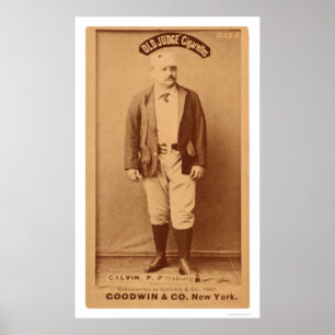 Affiche Carte de base-ball de Pud Galvin 1887