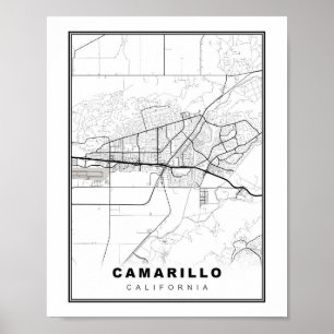 Affiche Carte de Camarillo