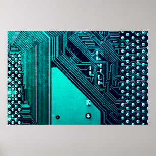 Affiche Carte de circuit. Technologie de matériel informat