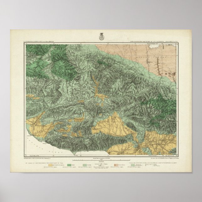 Affiche Carte de classification des terres de Californie (Devant)