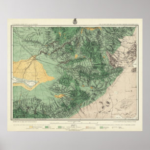Affiche Carte de classification des terres de la Californi