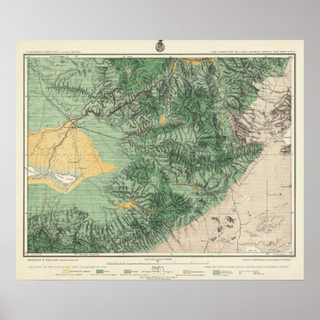 Affiche Carte de classification des terres de la Californi (Devant)