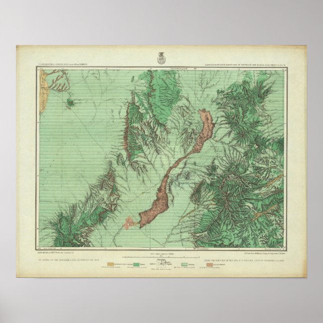 Affiche Carte de classification des terres du sud-ouest du (Devant)
