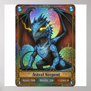 Affiche Carte de commerce Astral Serpent