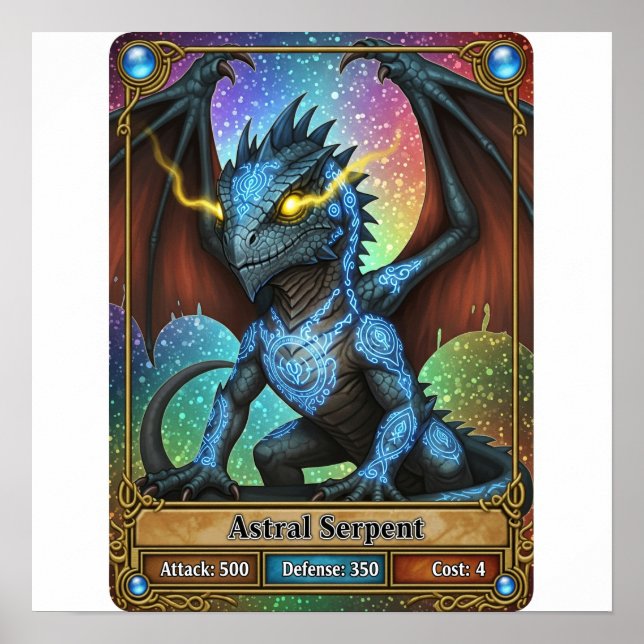 Affiche Carte de commerce Astral Serpent (Devant)