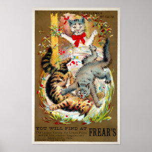 Affiche Carte de commerce pour chats de marchandises no 4 