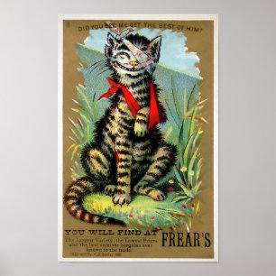 Affiche Carte de commerce pour chats de marchandises no 6