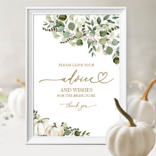 Affiche Carte de conseils pour la soirée de mariage avec c