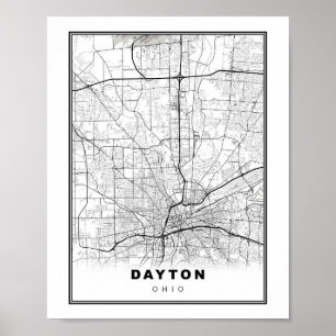 Affiche Carte de Dayton