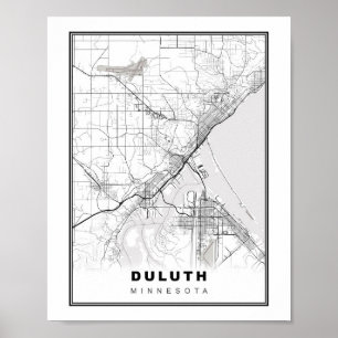 Affiche Carte de Duluth
