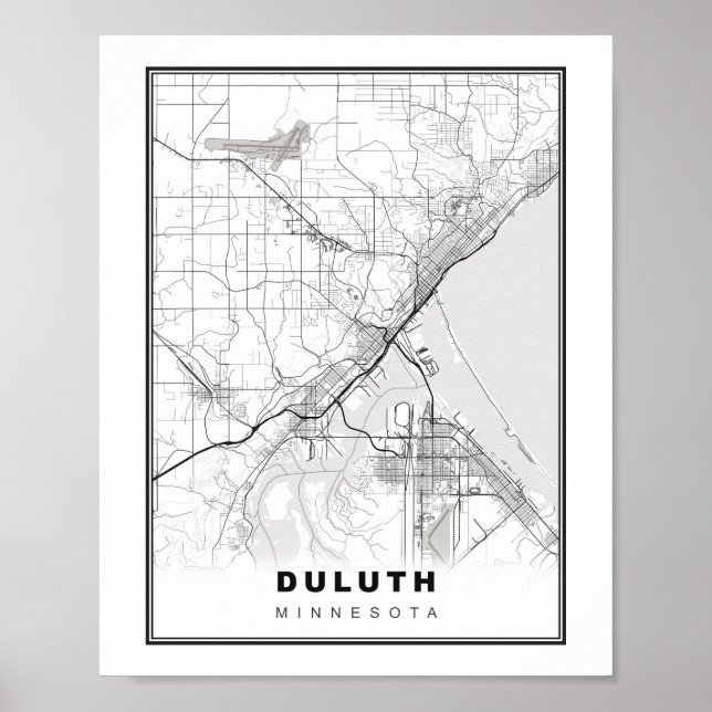 Affiche Carte de Duluth (Devant)