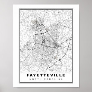 Affiche Carte de Fayetteville