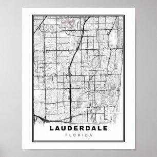 Affiche Carte de Fort Lauderdale