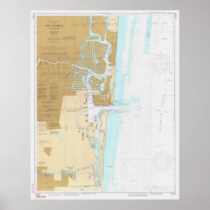 Affiche Carte de Fort Lauderdale FL (1991)