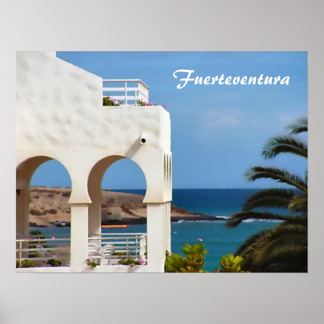 Affiche Carte de Fuerteventura (Devant)