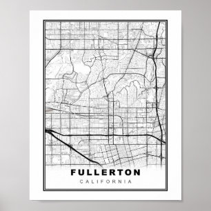 Affiche Carte de Fullerton