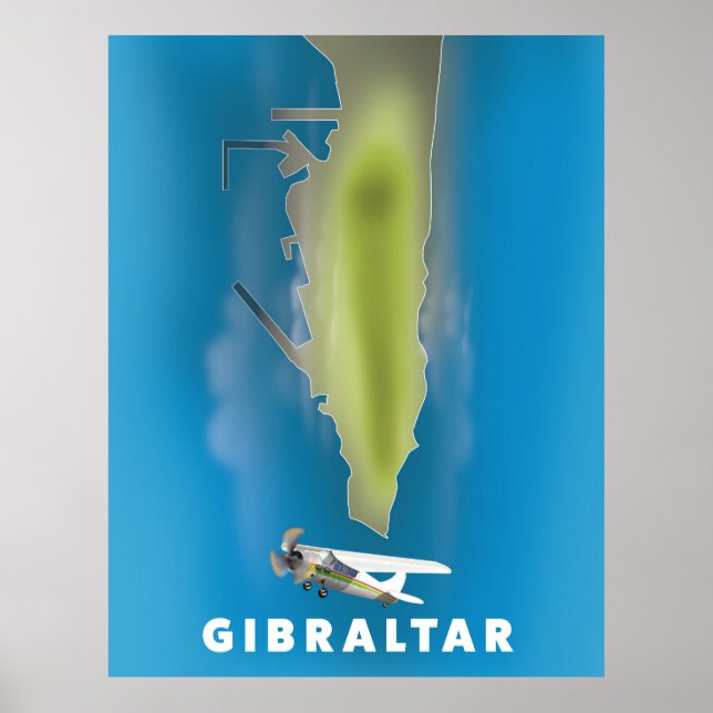 Affiche Carte de Gibraltar (Devant)