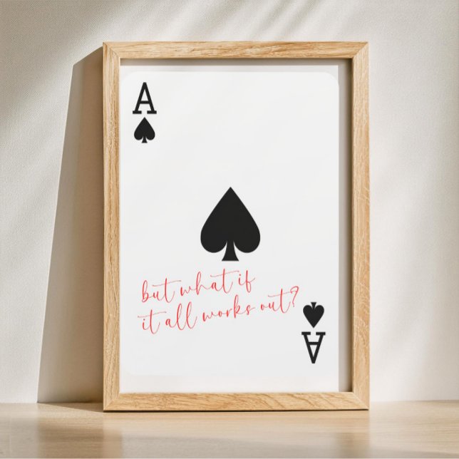 Affiche Carte de jeu Anniversaire cadeau as de pique (Créateur téléchargé)