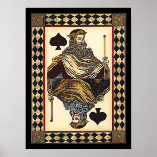 Affiche Carte de jeu King of Spades par Vision Studio