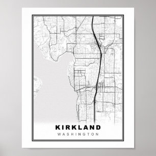 Affiche Carte de Kirkland