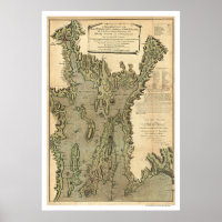 Carte De La Baie De Narraganset 1777