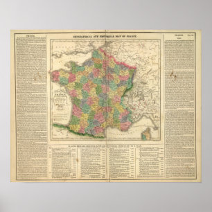 Affiche Carte de la Chronologie de France