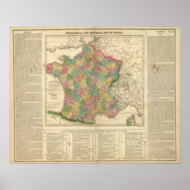 Affiche Carte de la Chronologie de France (Devant)