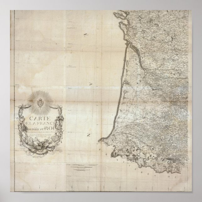 Affiche Carte de la France SO (Devant)