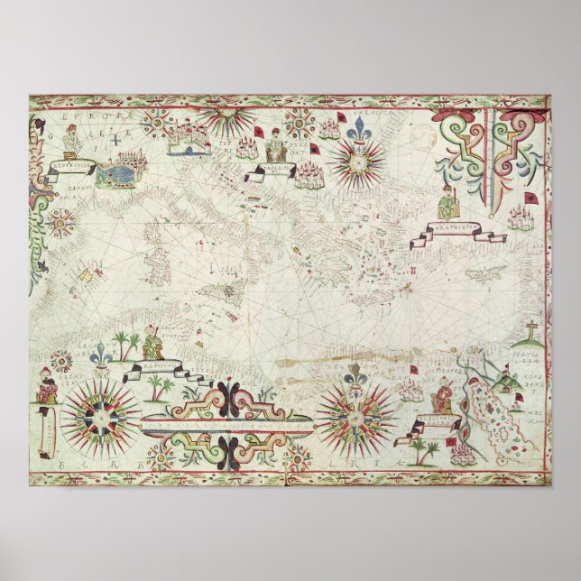 Affiche Carte de la Méditerranée, 1625 (Devant)