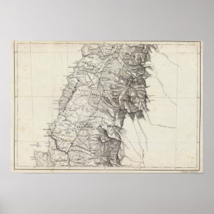 Affiche Carte de la République du Chili 6