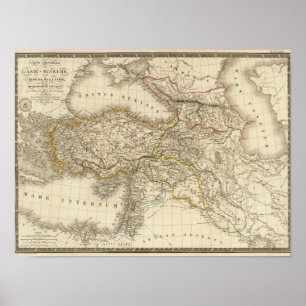 Affiche Carte de la Syrie Turquie