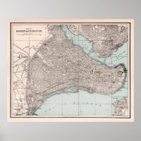Carte de la vieille ville de Constantinople (1893)