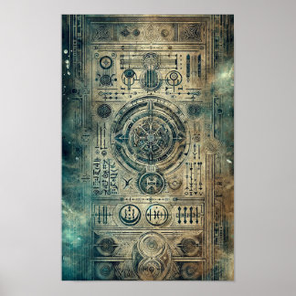 Affiche Carte de la ville d'Atlantis