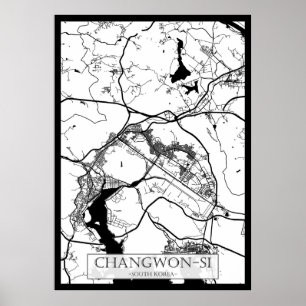 Affiche Carte de la ville de Campinas Brésil