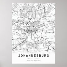 Carte de la ville de Johannesburg