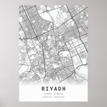 Carte de la ville de Riyadh