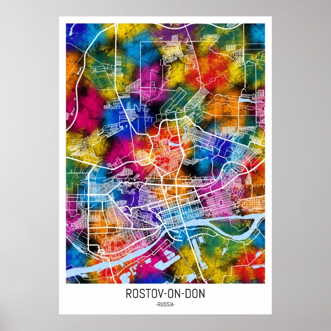 Affiche Carte de la ville de Rostov-sur-Don (Devant)