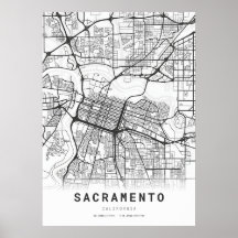 Carte de la ville de Sacramento