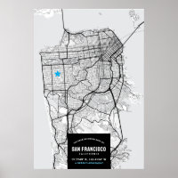 Carte de la ville de San Francisco + votre emplace