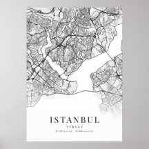 Carte de la ville d'Istanbul