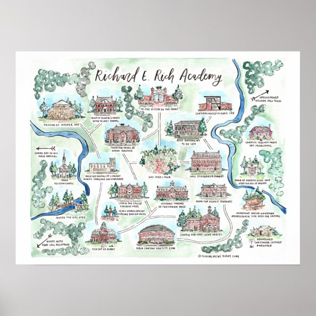 Affiche Carte de l'Académie Richard E Rich (Devant)