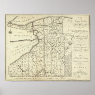 Affiche Carte de l'achat de Morris ou de West Geneseo