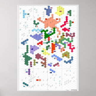 Affiche Carte de l'affiche du secteur de la Terre