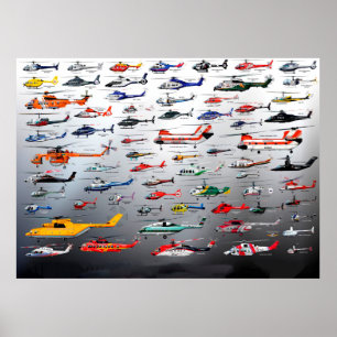 Affiche Carte de l'affiche Hélicoptères