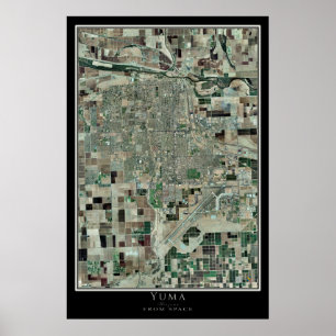 Affiche Carte de l'affiche satellite de Yuma Arizona