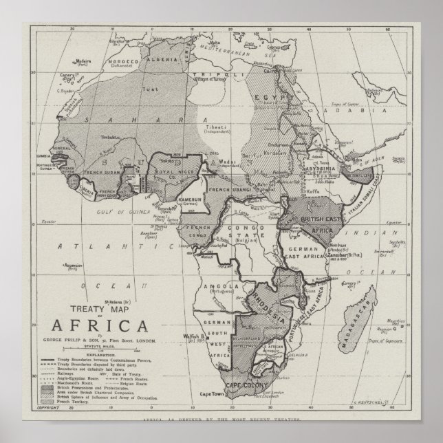 Affiche Carte de l'Afrique (Devant)
