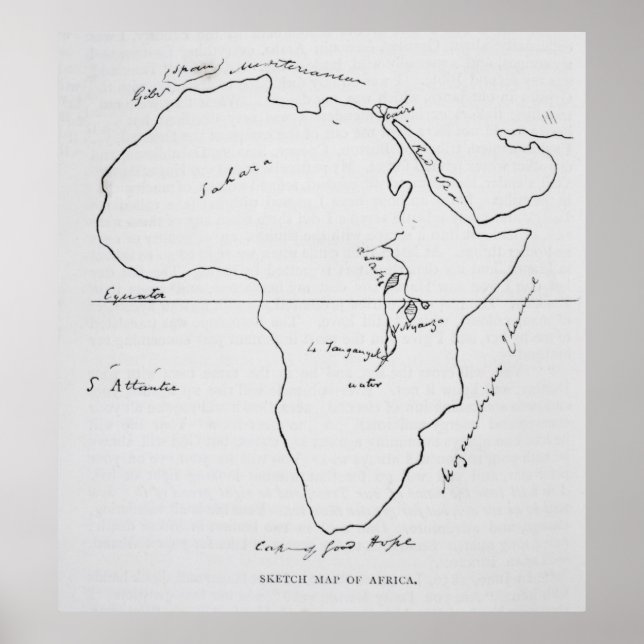 Affiche Carte de l'Afrique (Devant)