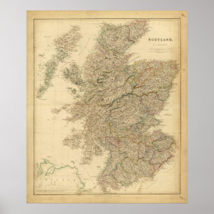 Affiche Carte de l'Angleterre