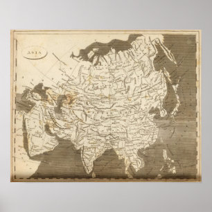 Affiche Carte de l'Asie par Arrowsmith