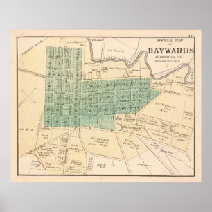 Affiche Carte de l'autorité de certification vintage Haywa
